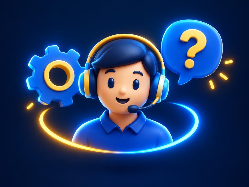 Khelv contact and support agent illustration